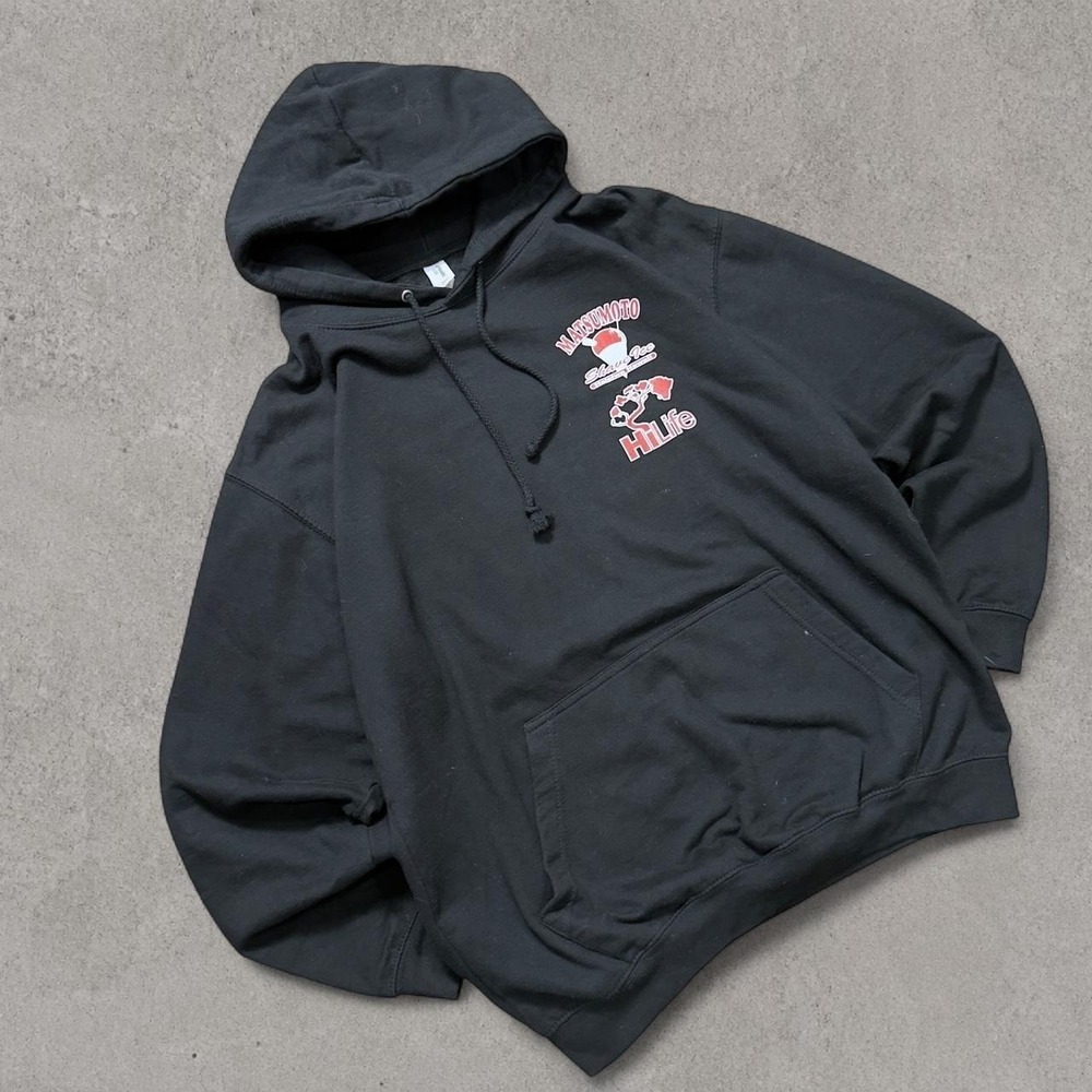 Matsumoto Shave Ice HiLife Hawaii Hoodie Mens Large Black Graphic Pullover L